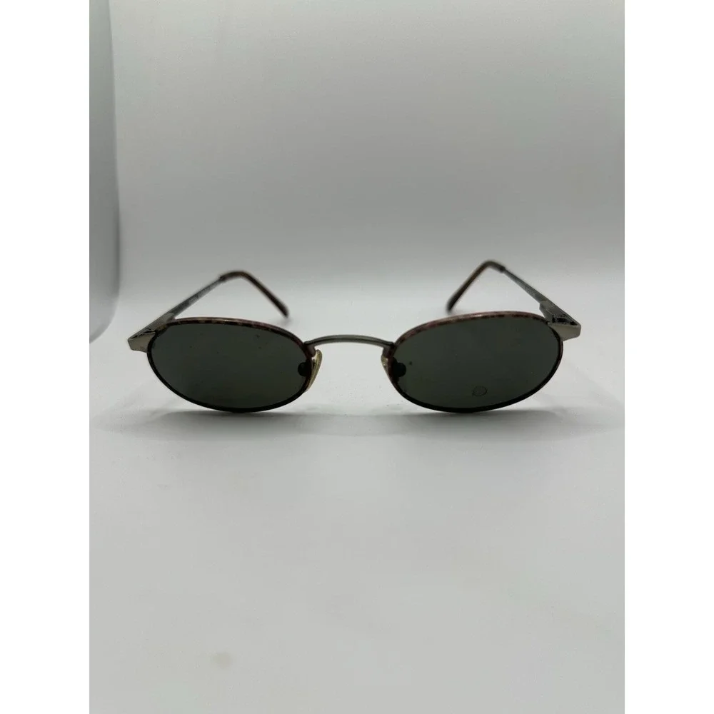 VTG Fossil Francis Oval Sunglasses Tortoiseshell Green Lenses‎ Y2K